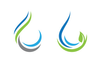 Water drop Plumbing Logo Template vector illustration v.1