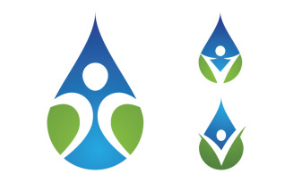 Water drop Plumbing Logo Template vector illustration v.21