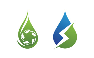 Water drop Plumbing Logo Template vector illustration v.22