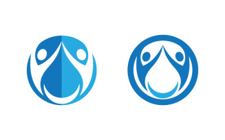 Water drop Plumbing Logo Template vector illustration v.24
