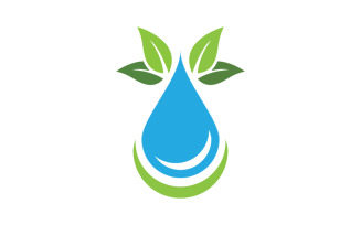 Water drop Plumbing Logo Template vector illustration v.3