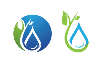 Water drop Plumbing Logo Template vector illustration v.4