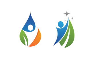 Water drop Plumbing Logo Template vector illustration v.5