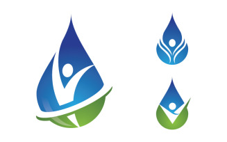 Water drop Plumbing Logo Template vector illustration v.6