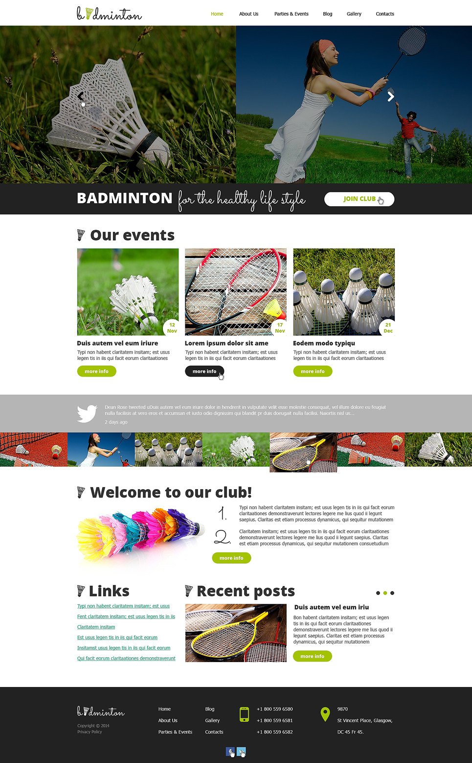 Badminton Responsive Website Template New Screenshots BIG
