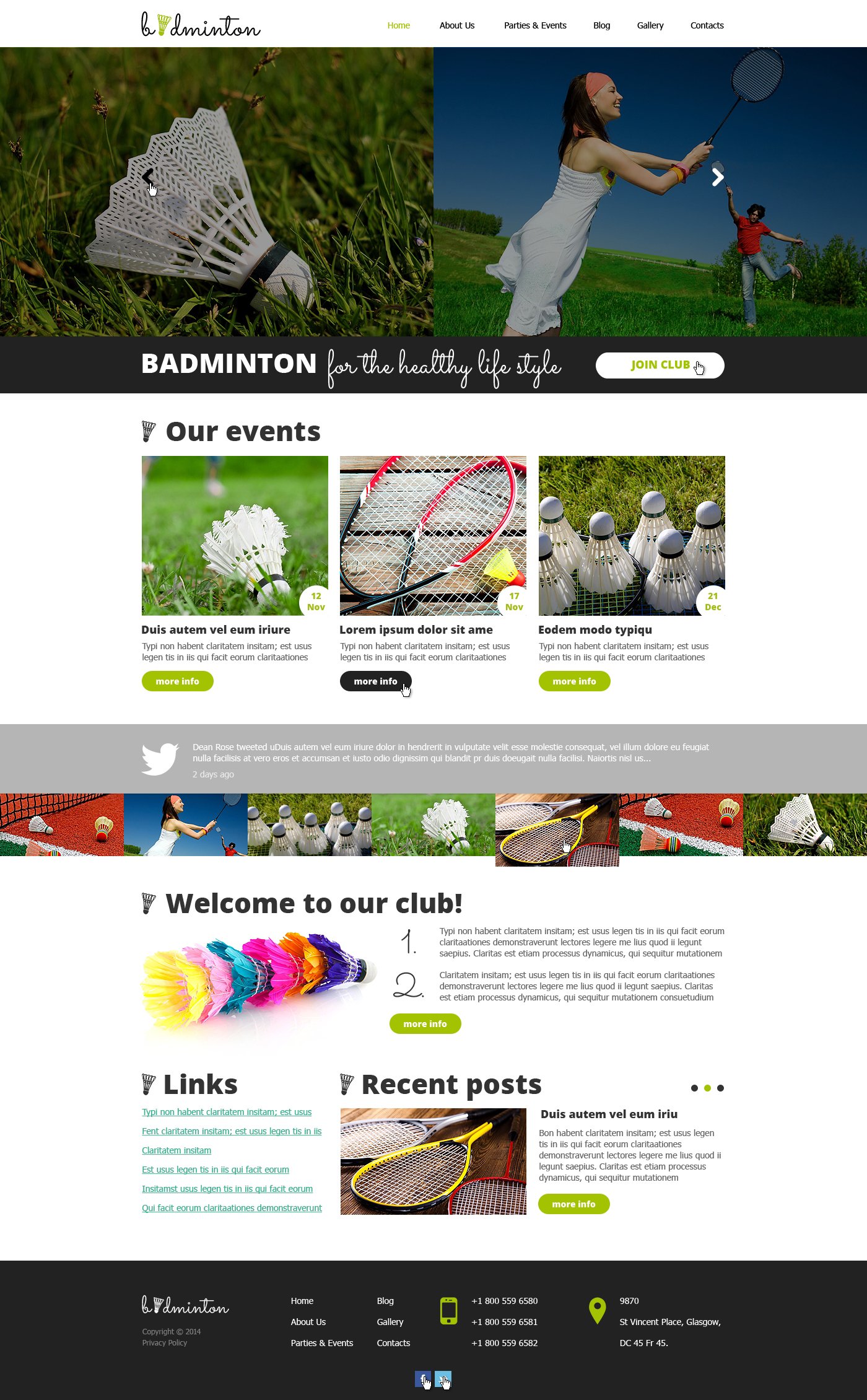 badminton website