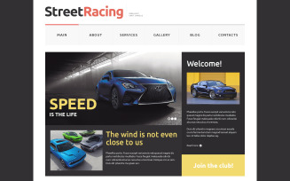 Car Racing Responsive Website Template