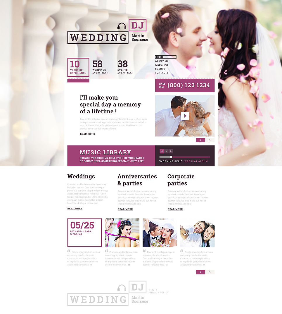 DJ Responsive Website Template New Screenshots BIG