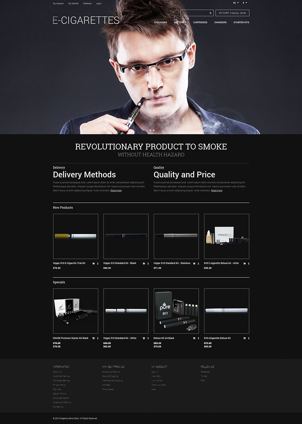 ECigarettes Store Magento Theme New Screenshots BIG