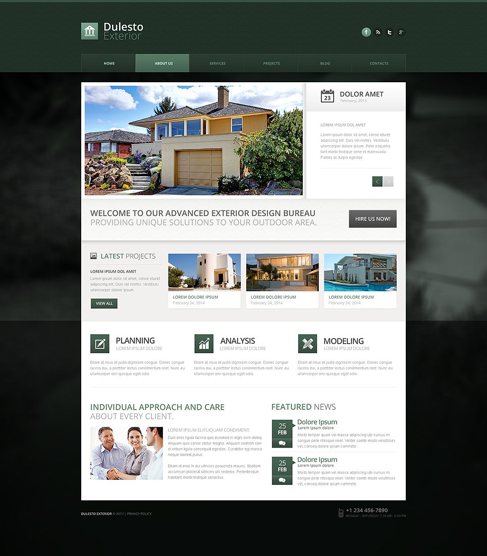 Exterior Design Drupal Template New Screenshots BIG