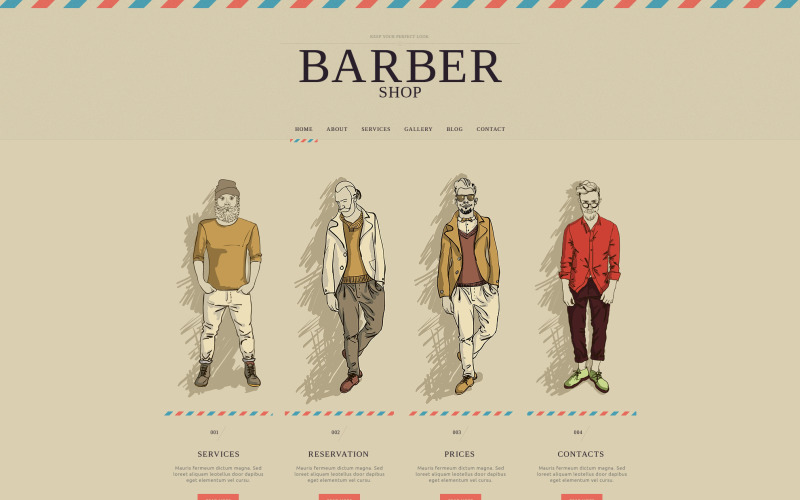 Hair Salon Responsive Website Template