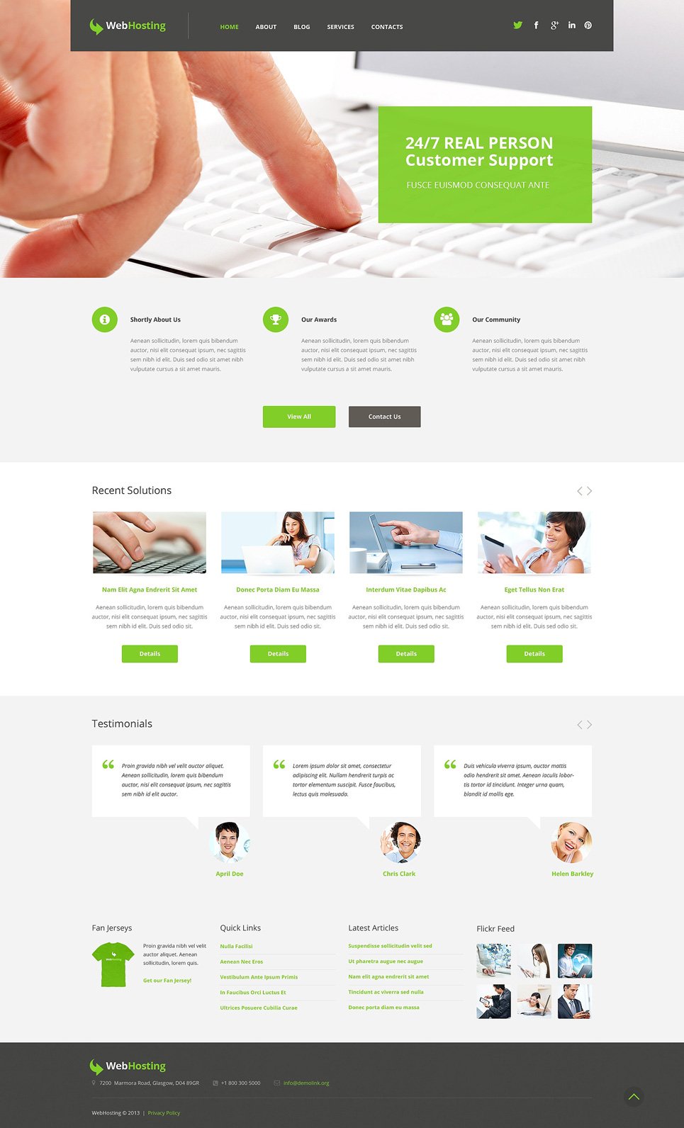 Hosting Responsive WordPress Theme New Screenshots BIG