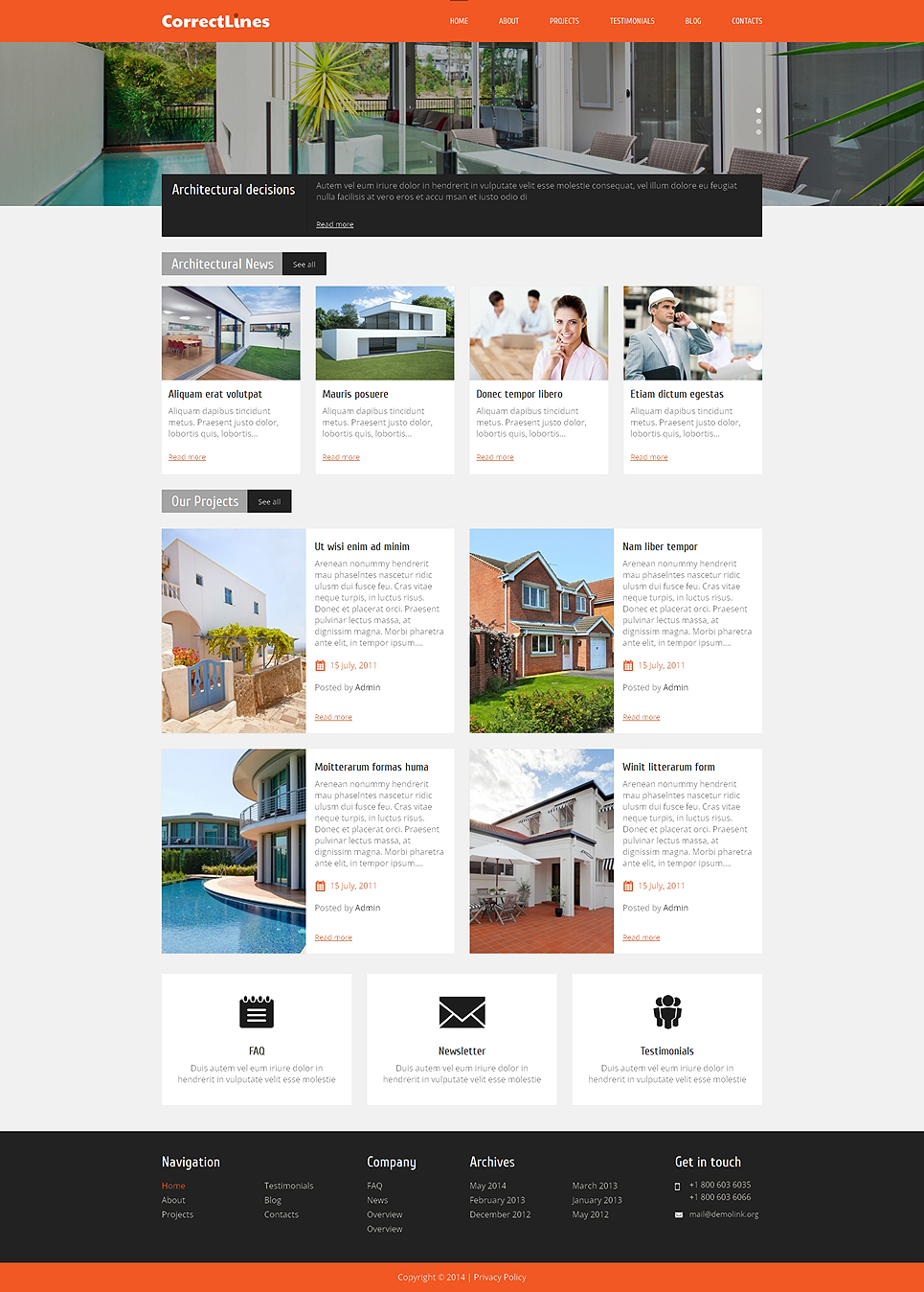 Ingenious Architecture WordPress Theme New Screenshots BIG