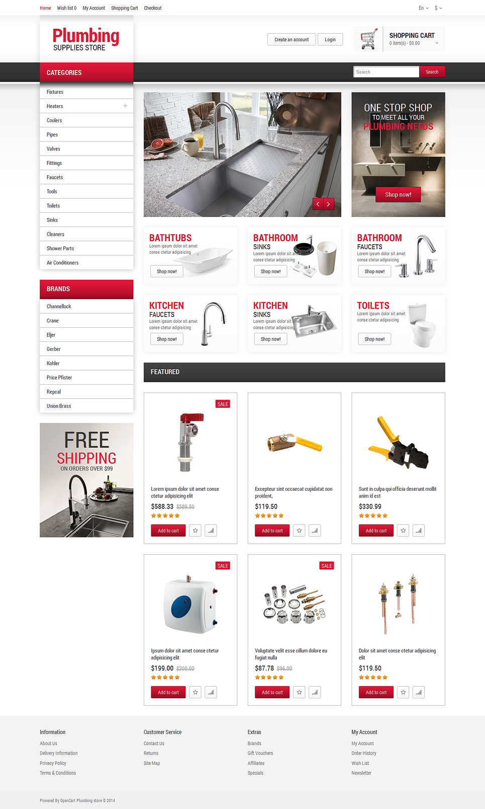 Plumbing Responsive OpenCart Template New Screenshots BIG