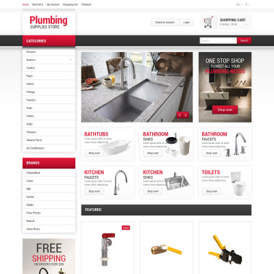Plumbing Responsive OpenCart Template