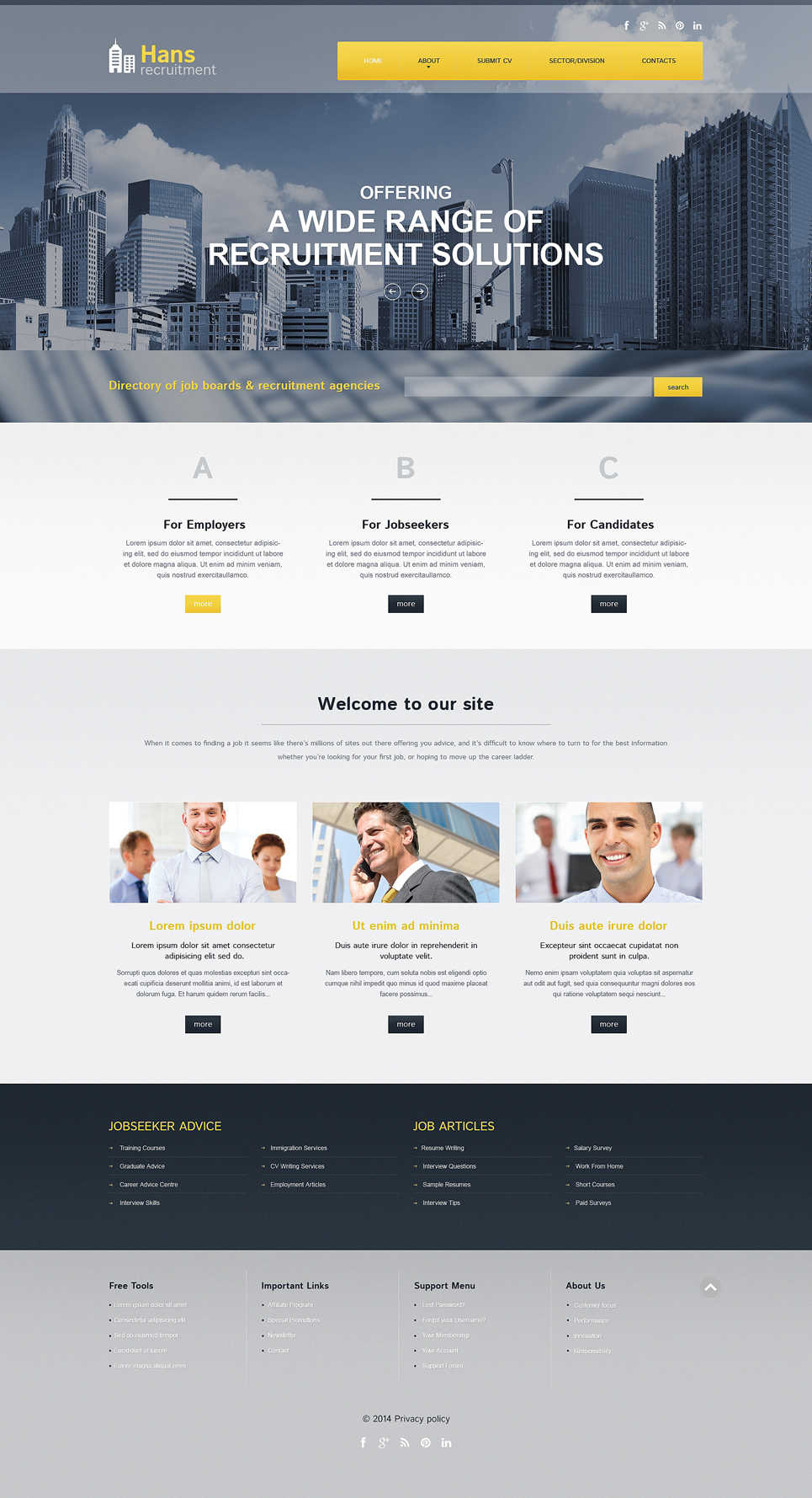 Public Relations Responsive Website Template New Screenshots BIG