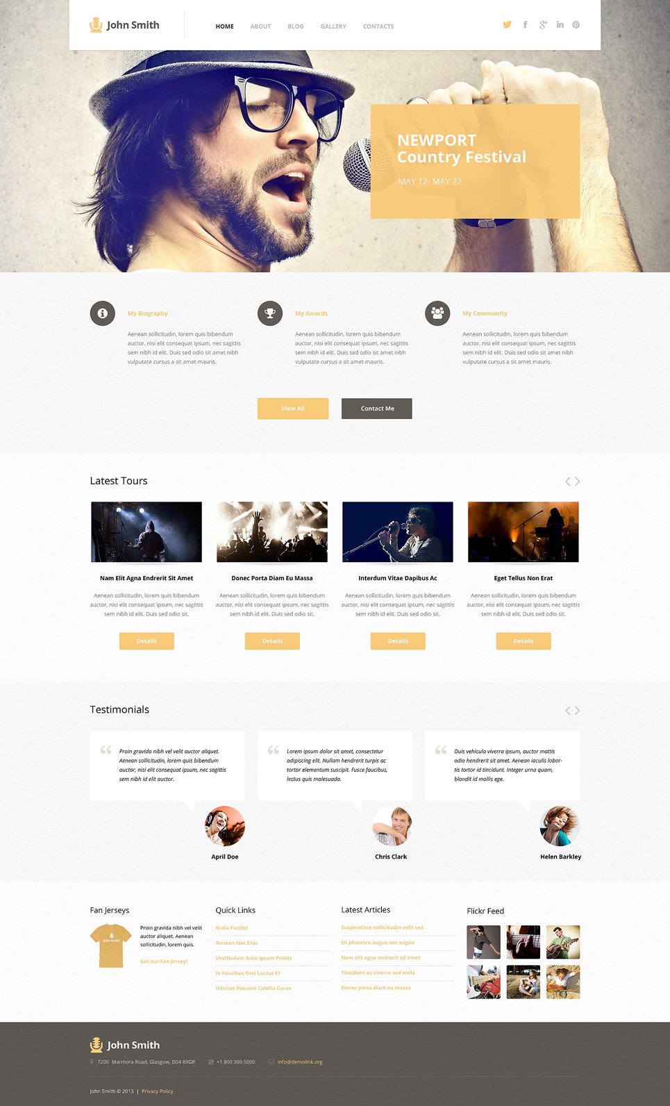 Singer Responsive WordPress Theme New Screenshots BIG