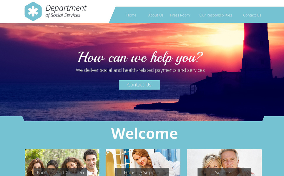 Society Culture Responsive Website Template 50716