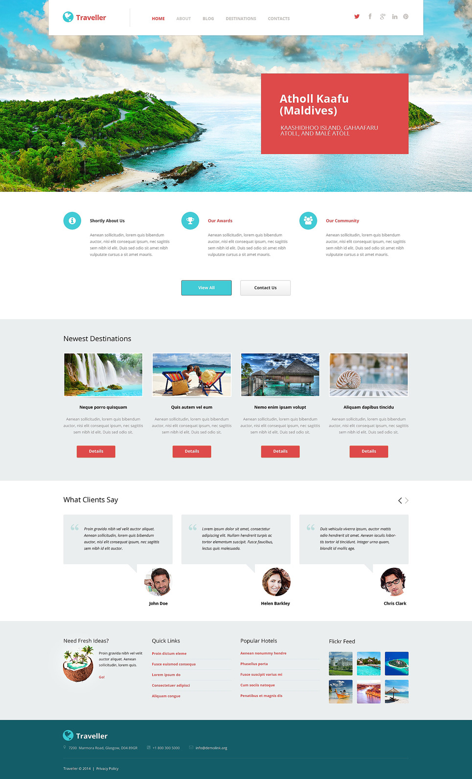 Travel Responsive WordPress Theme New Screenshots BIG