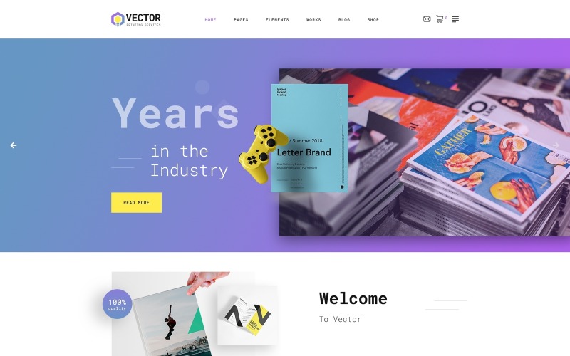 Vector - Print Shop Multipage Modern HTML Website Template