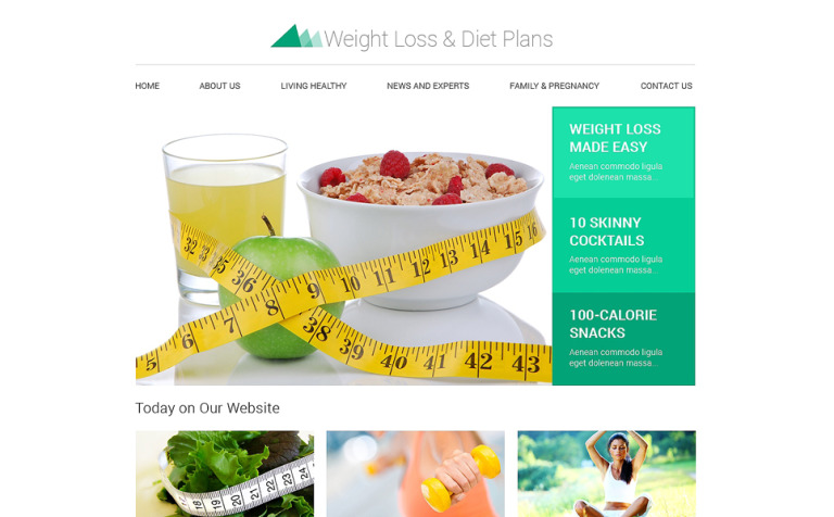 Weight Loss Responsive Website Template Big Screenshot Weight Loss Responsive Website Template New Screenshots BIG