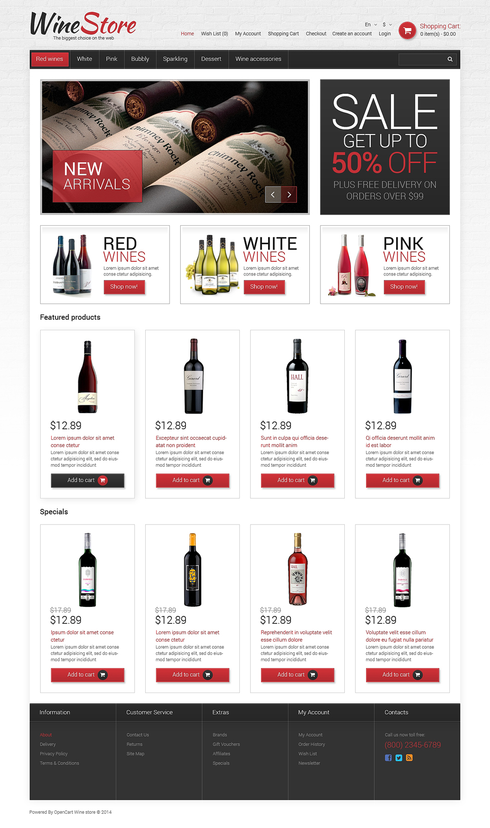 Wine Responsive OpenCart Template New Screenshots BIG