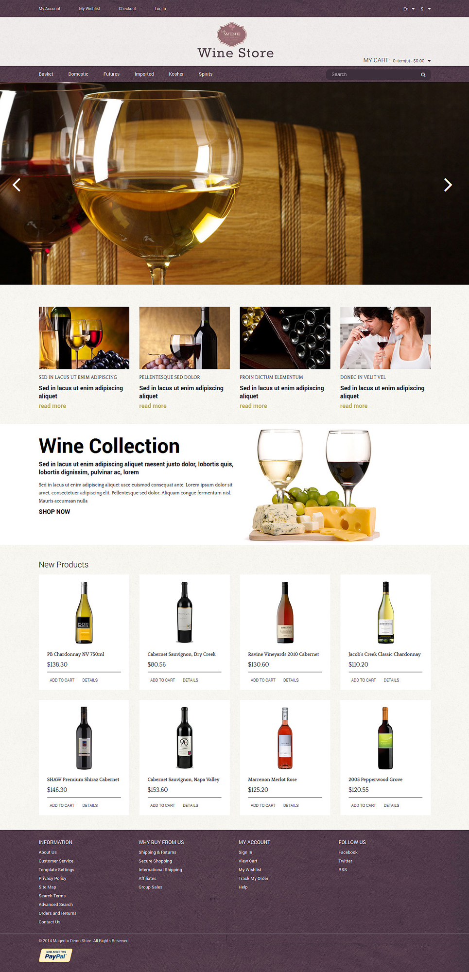 Wine Store Magento Theme New Screenshots BIG