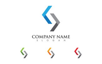 Business S letter logo design vector template v.6