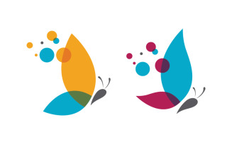 Butterfly Beauty Vector icon logo design template v.11