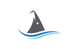 Cruise ship vector icon Logo Template illustration design v.10