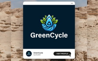 GreenCycle Logo Template – Perfect Eco-Friendly Recycle & Nature Branding