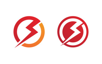 Lightning energy vector icon illustration design v.1