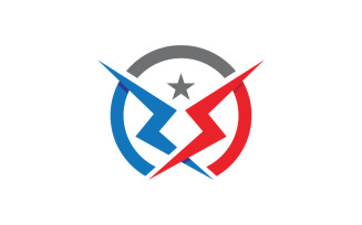 Lightning energy vector icon illustration design v.2