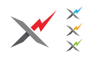 Lightning energy vector icon illustration design v.3