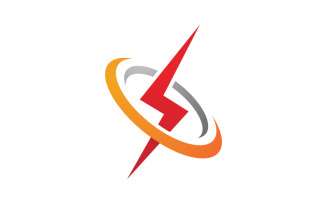 Lightning energy vector icon illustration design v.4