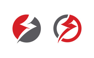 Lightning energy vector icon illustration design v.5