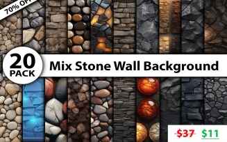 Mix stone wall pattern bundle
