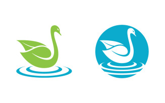 Swan Beauty Logo icon Template illustration design v.1