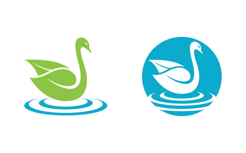 Swan Beauty Logo icon Template illustration design v.1 Logo Template