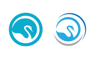 Swan Beauty Logo icon Template illustration design v.2
