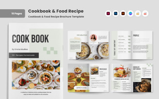 Cookbook and Food Recipe Catalog Brochure