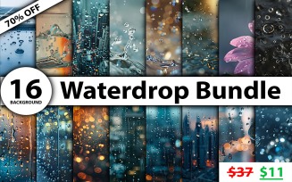 Water drops on window background bundle