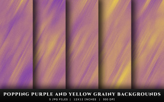 Popping Purple and Yellow Grainy Texture Backgrounds