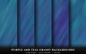 Purple and Teal Grainy Texture Backgrounds