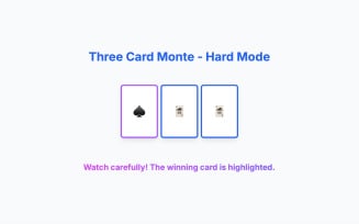 Three Card Monte – Test Your Luck & Skills!