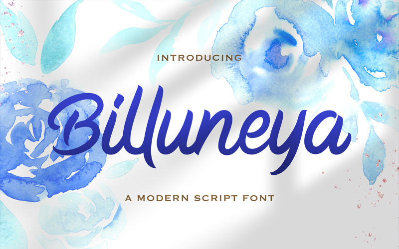 Billuneya - Modern Script Font