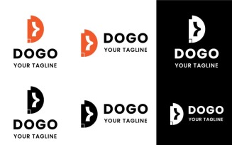 D letter logo design template Dogo