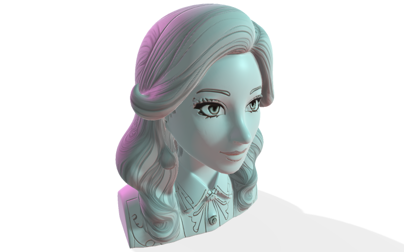 Graceful AI-Infused Bust 3D Print Model