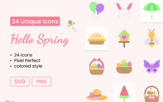 24 Premuim Spring Icon Pack