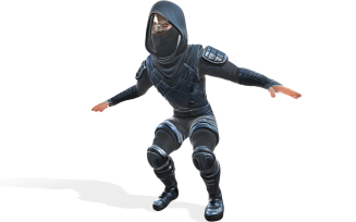 Ninja Stealth Action Figure Free 3D Print Model
